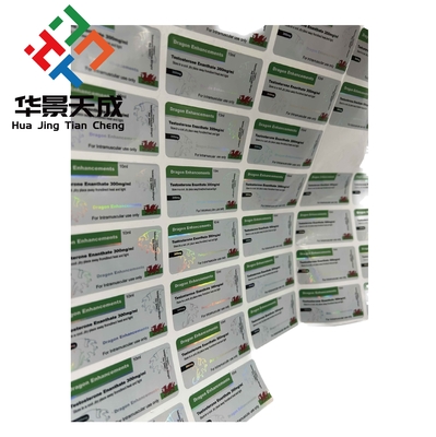 Etichette di flaconcini in vetro bianco per flaconcini di plastica