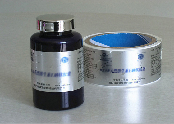 Sliver Glossy Medicine Bottle Labels Stickers With High Glossy