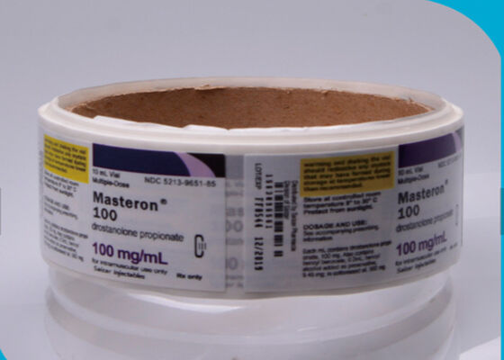 Etichette impermeabili della fiala della laminazione a caldo 10ml, autoadesivo su ordinazione privato delle etichette adesive