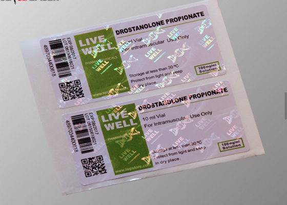 Autoadesivi su ordinazione dell'ologramma della forte fiala adesiva per il proponiato di Drostanolone