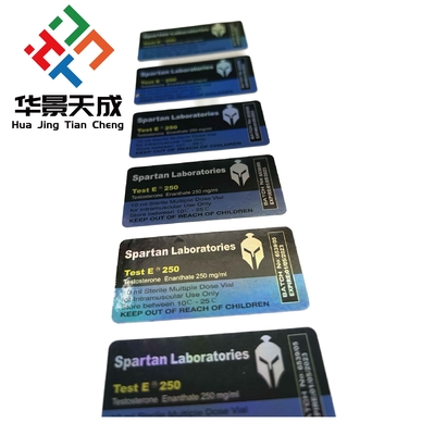 Etichette di flaconcini in vetro ad alta resistenza con stampa digitale a colori completi Spessore 2,5 mil