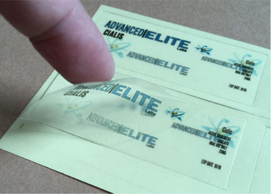 PVC trasparente della radura dell'etichetta della bottiglia della medicina della fiala 10ml con stampa UV