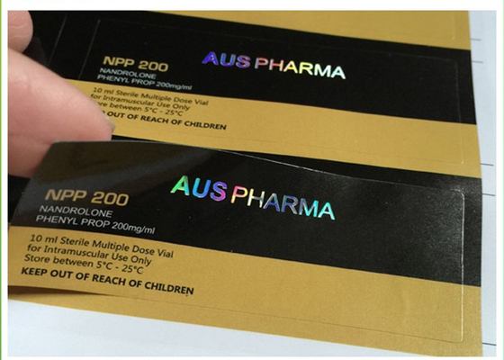 Etichette adesive personalizzate con logo in lamina laser / etichette per bottiglie di fiala Colore tradizione