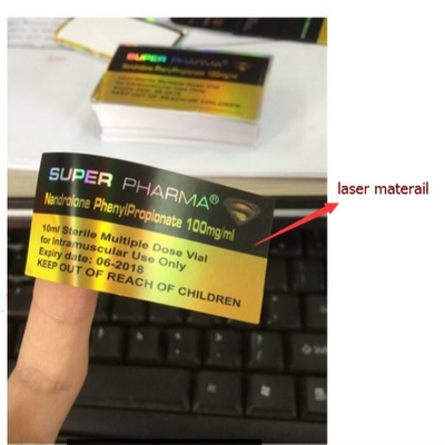 Etichette di flaconcini impermeabili da 10 ml Gen Pharma Design per bottiglie di vetro Moving Hologram Medicine