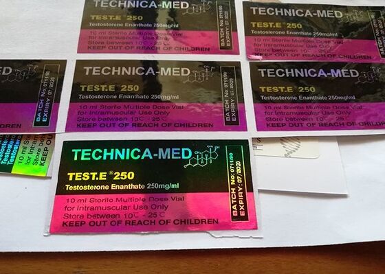 Etichetta farmaceutica della fiala dell'ologramma, etichette anaboliche di carta della fiala della fiala