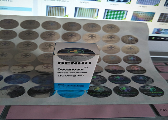 Etichette ologrammi di sigillo d' argento per le fiale o le scatole da 10 ml