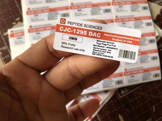 2 ml 3 ml di polvere secca etichette di bottiglia peptidico per BPC15 7 lucente verniciatura quadrata affilata di qualsiasi forma