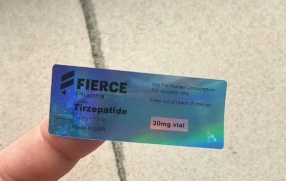 Mounjaro 3ml etichette del flacone del peptide con materiale dell' ologramma laser