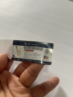 Nuovo design di test ologrammi Cyp etichette di flaconcino da 10 ml con linee dorate