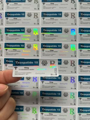 Impermeabile H G H 200 UI Peptide 2ml 3ml flacone Etichette Finitura lucida