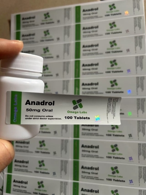 Anadrol compresse orali Etichette Materiale carta/PET/PVC Per bottiglie di plastica da 50 mg