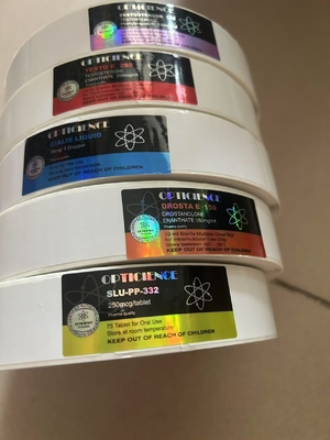 SLU-PP-332 250MCG Etichette per compresse Materiale olografico Stampa Impermeabile in rotolo