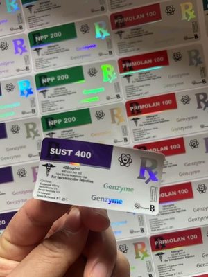 Sust 400 Etichette in flaconcino da 10 ml con effetto ologramma luminoso laser PET