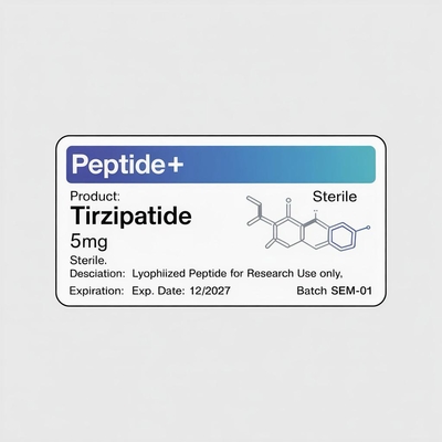 GHRP6 5MG 2 ML Etichetta del flacone Stampa adesivi per etichette di polvere di peptidi