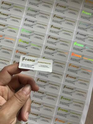 Somatropina 10iu Hg H 3.7mg per etichetta del flaconcino