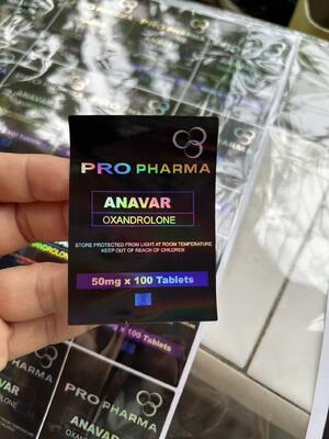Anavar 50 mg x 100 pillole compresse Etichette laser adesivi in PET U FOR Aluminum Zip Lock Bags