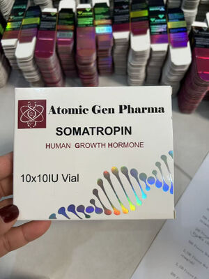 Somatropina H gh 100iu Etichette e scatola contenente 10 flaconcini