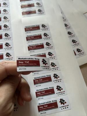 Retenere trutide 5 mg Piccoli flaconcini di vetro trasparente Etichette