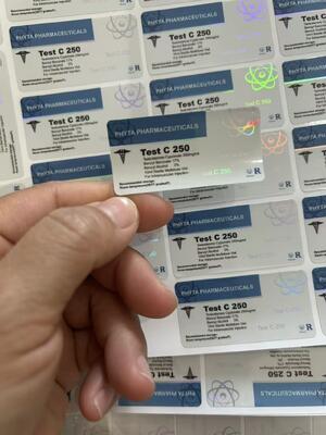 Test cyp 250mg Etichette e scatole per fiale da 10 ml con marchio personalizzato