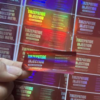 Etichette di trizepatide 10 mg laser shinny hologram