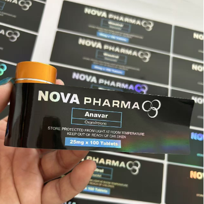 Anavar 20mg etichette per bottiglie in plastica PET