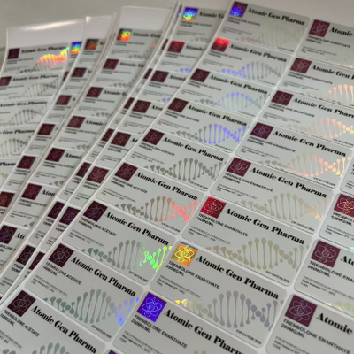 Etichette per fiale in vetro per materiale laser da 250 mg