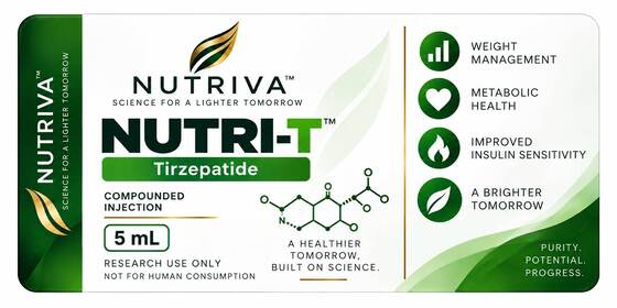 Tirze patide 5 mg PVC 3 ml Peptide Vial Etichette