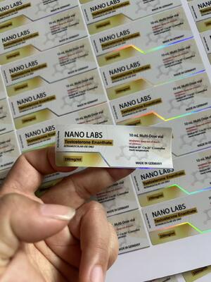 etichette personalizzate per fiale in vetro PET laser 250mg e 10ml