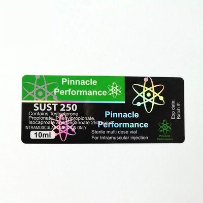 Etichette per fiale di vetro da laboratorio Dimensioni personalizzate Impermeabile Per sust 250MG