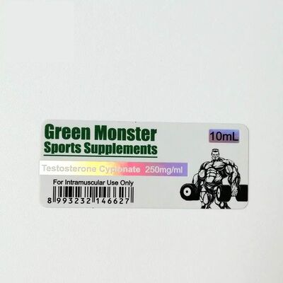 Etichette per fiale di vetro lucido test Cypionate 250mg 10ML per fiala per iniezione