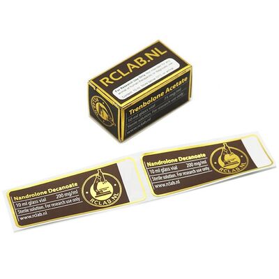 Etichette per fiale da 10 ml impermeabili lucide goffrate