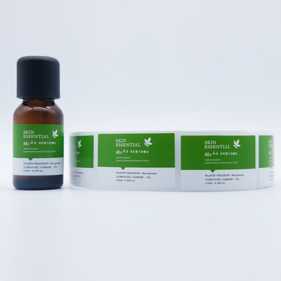 Etichette adesive adesive Pantone fiala da 10 ml in PVC bianco