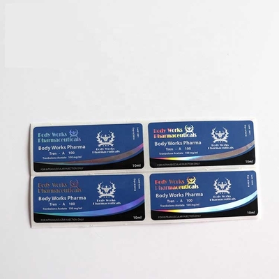 Etichette per fiale di vetro per pillola orale CMYK da 10 ml