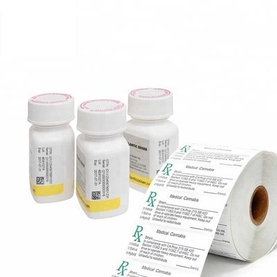 etichetta 10x3cm della bottiglia di pillola del PVC 30mg con le bottiglie di plastica 30mg