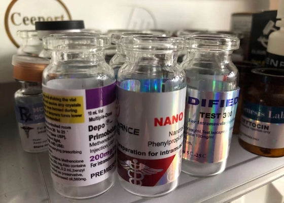 PET Hologram Enanthate test Etichette per fiale da 10 ml