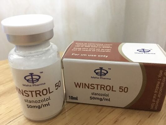Stampa a colori della scatola e di Maha Pharma Winstrol Vial Labels due